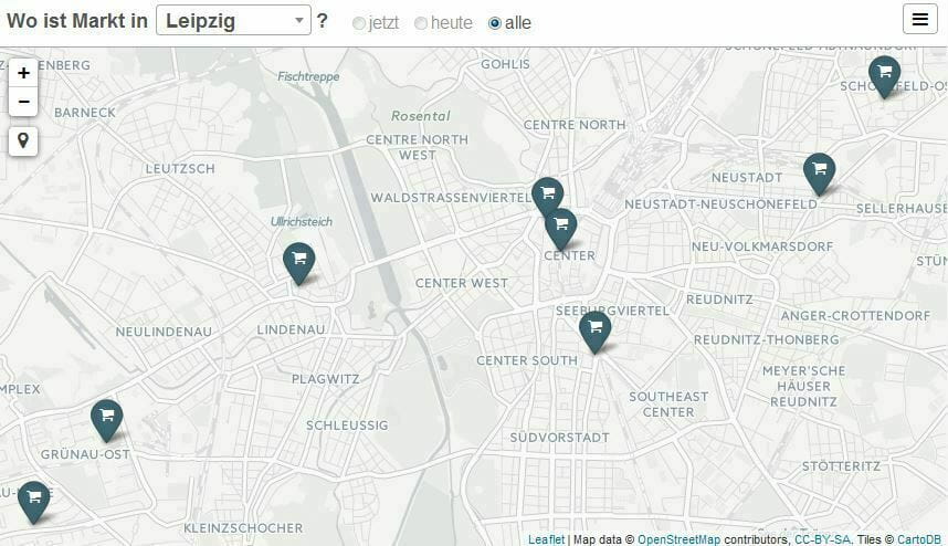 Screenshot Wo ist Markt?